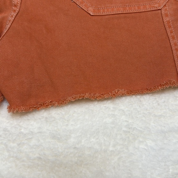 Urban Outfitters BDG Cut Off Carpenter Shorts Orange Rust Size 30 - Picture 9 of 9